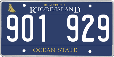 RI license plate 901929