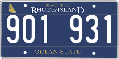 RI license plate 901931