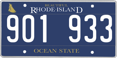 RI license plate 901933