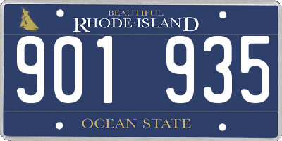 RI license plate 901935