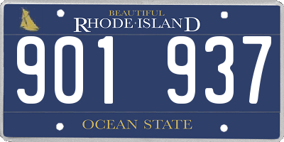 RI license plate 901937