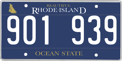 RI license plate 901939