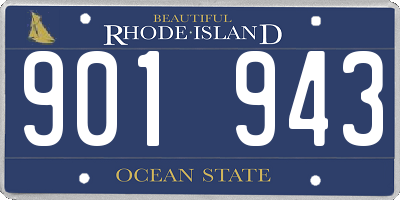 RI license plate 901943