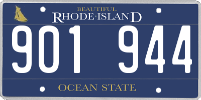RI license plate 901944