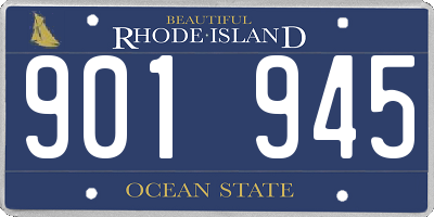 RI license plate 901945