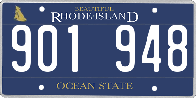 RI license plate 901948