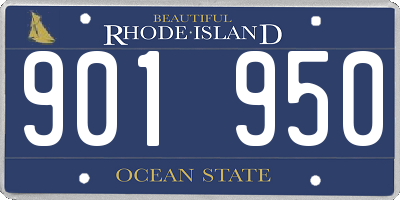 RI license plate 901950