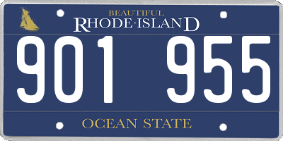RI license plate 901955
