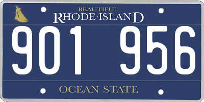 RI license plate 901956