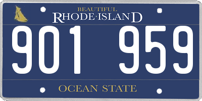RI license plate 901959