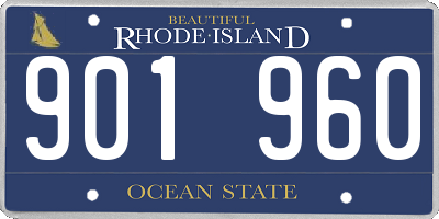RI license plate 901960