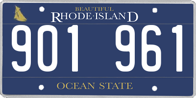 RI license plate 901961