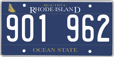 RI license plate 901962