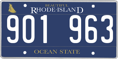 RI license plate 901963