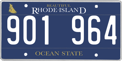 RI license plate 901964