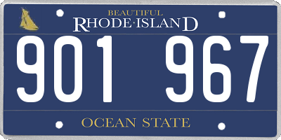 RI license plate 901967