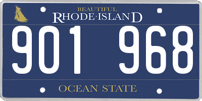 RI license plate 901968