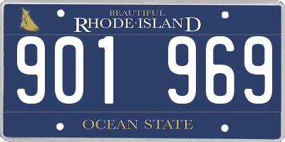 RI license plate 901969