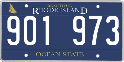 RI license plate 901973