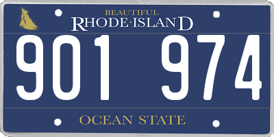RI license plate 901974