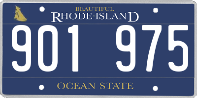 RI license plate 901975