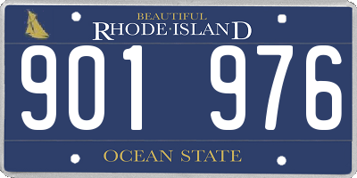 RI license plate 901976