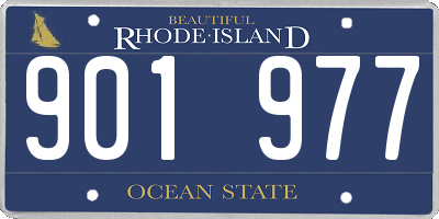 RI license plate 901977
