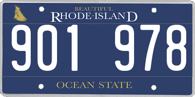RI license plate 901978