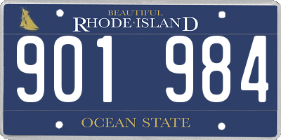 RI license plate 901984