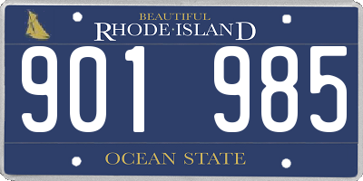 RI license plate 901985