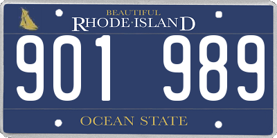 RI license plate 901989