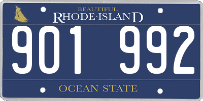 RI license plate 901992