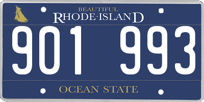 RI license plate 901993