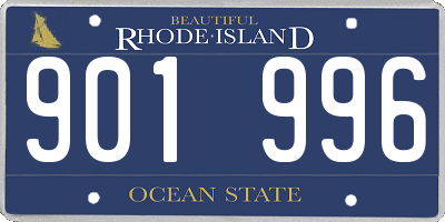 RI license plate 901996