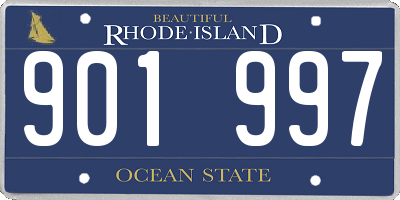 RI license plate 901997