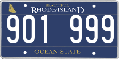 RI license plate 901999