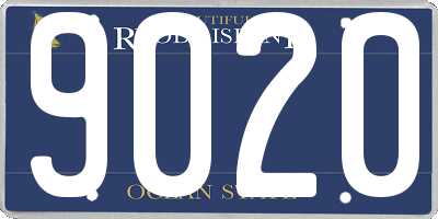 RI license plate 9020