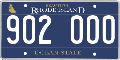 RI license plate 902000