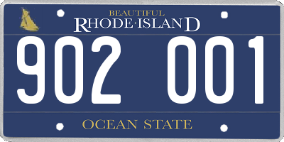 RI license plate 902001