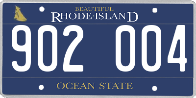 RI license plate 902004