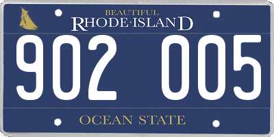 RI license plate 902005