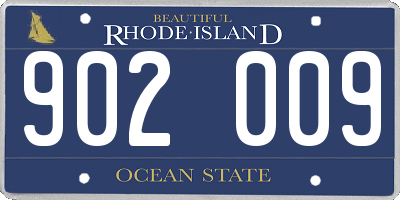 RI license plate 902009