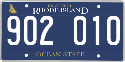 RI license plate 902010