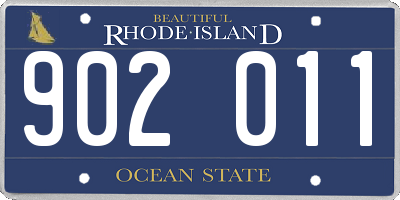 RI license plate 902011