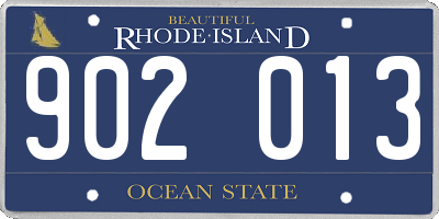 RI license plate 902013