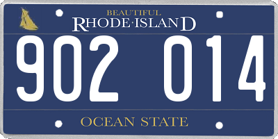 RI license plate 902014