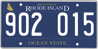 RI license plate 902015