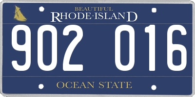 RI license plate 902016