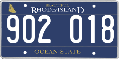 RI license plate 902018