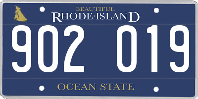 RI license plate 902019